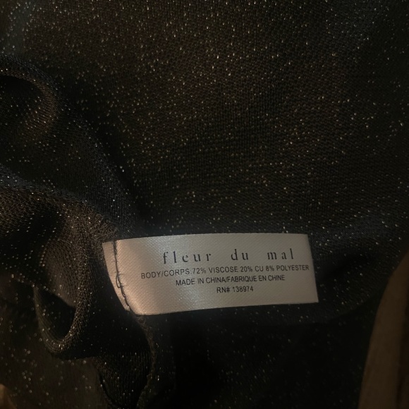 Fleur du Mal Strapless Shimmery Top- Size S - Picture 4 of 6